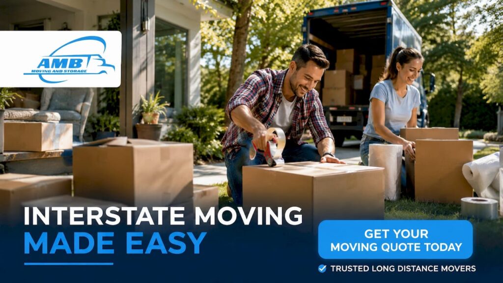 Family packing for long distance move with truck
