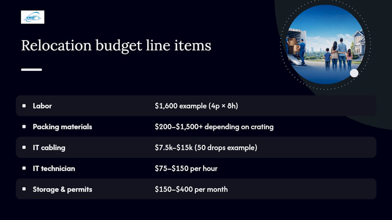 What Line Items Make Up an Office Relocation Budget? — overview diagram