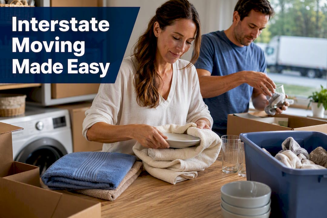 Family reusing towels to protect dishes