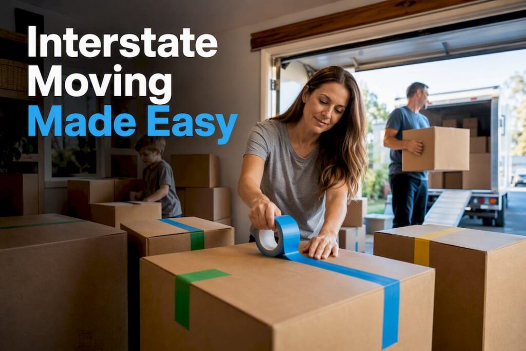 Family labeling boxes for interstate move
