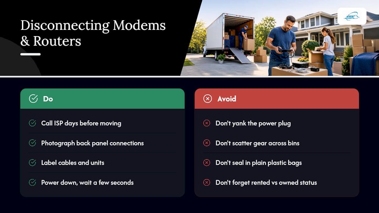 How Do You Safely Disconnect Modems and Routers? — overview diagram