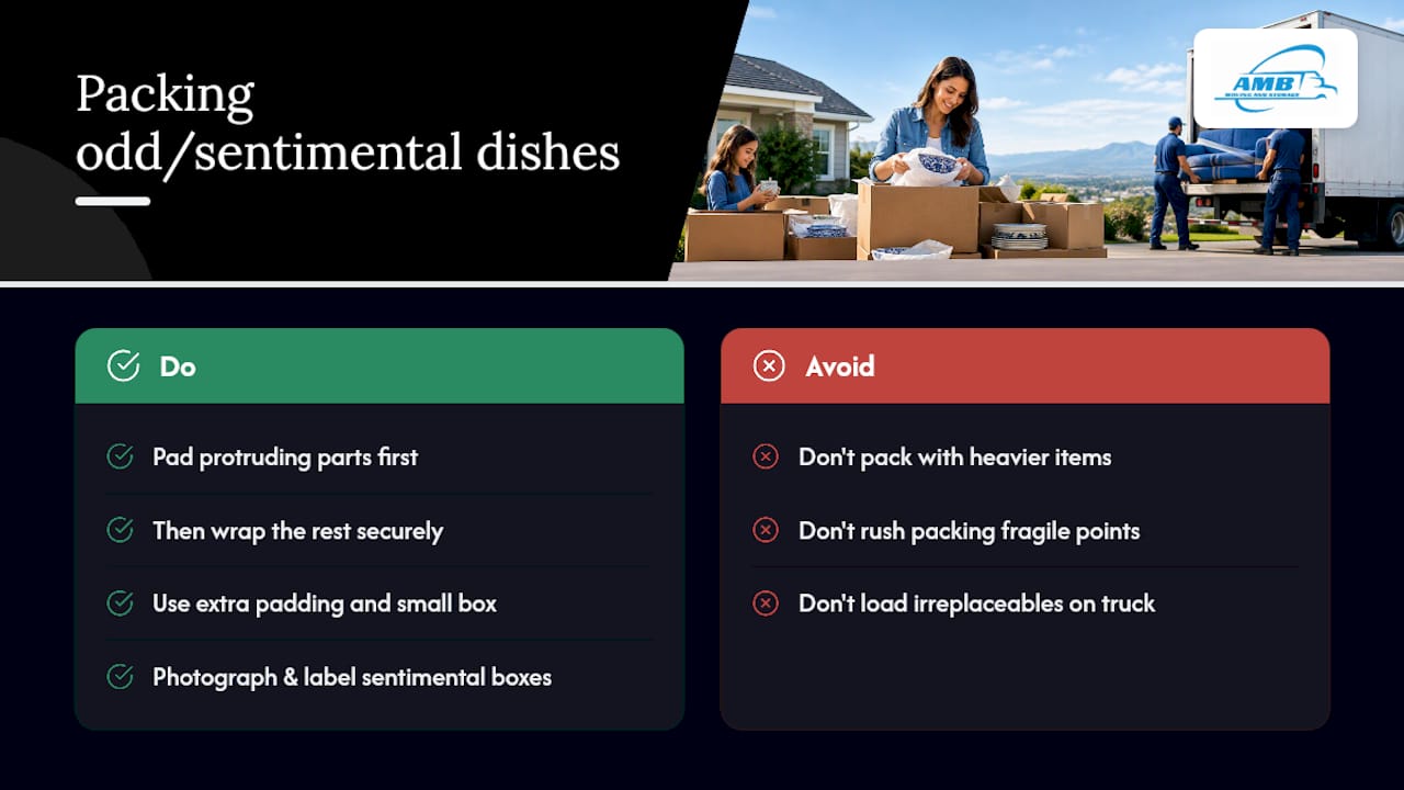 How Do You Pack Oddly Shaped or Sentimental Dishes? — overview diagram