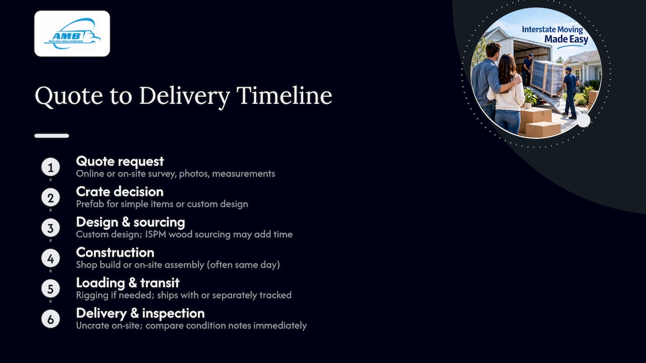 What happens from quote request to delivery — overview diagram