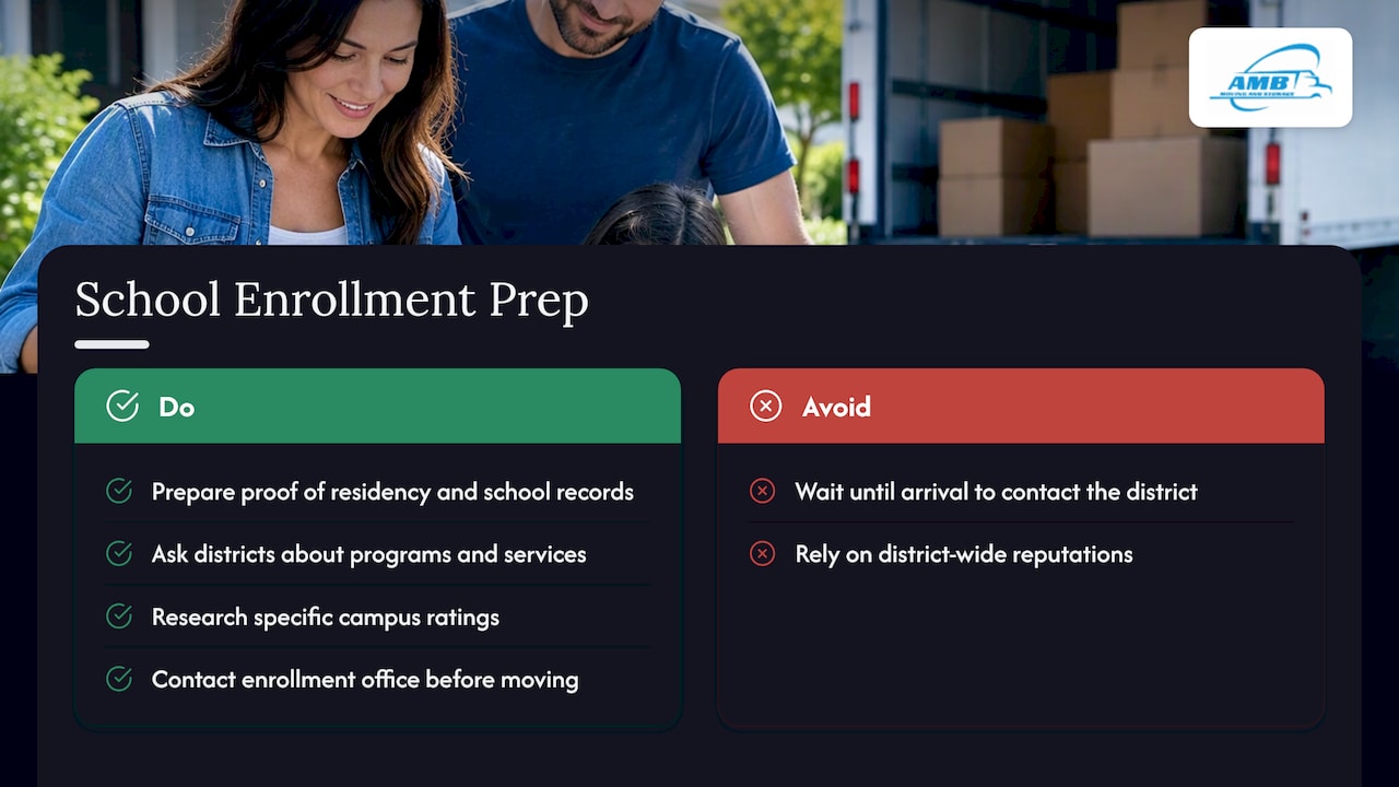 School enrollment and education differences for relocating families — overview diagram